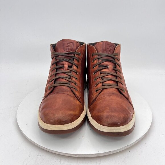 Cole Haan GrandPro Spectator Men Size 11M Brown Tan Leather Mid Top Lace Up Shoe - Picture 2 of 11